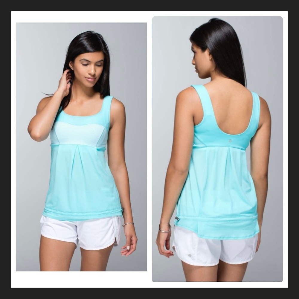 Lululemon Elevate Tank Angel Blue / Tonka Stripe Angel Blue White